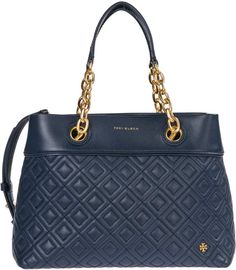 Tory Burch Leather Handbag Shopping Bag Purse Fleming Quilted Leather Bag With Top Handle For Everyday Use, Quilted Leather Bag With Double Handle, Quilted Leather Satchel Bags, Classic Leather Quilted Shoulder Bag, Quilted Leather Satchel For Everyday Use, Quilted Leather Bags For Everyday Use, Quilted Double Handle Shoulder Bag, Classic Quilted Leather Shoulder Bag, Modern Quilted Leather Bags