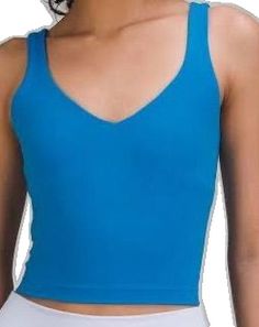 Blue V-neck Yoga Top, Blue V-neck Top For Yoga, Lululemon Align Tank, Mesh Tank Top, High Neck Tank Top, Lululemon Tank Top, Lululemon Tops, High Neck Tank, Green Tank