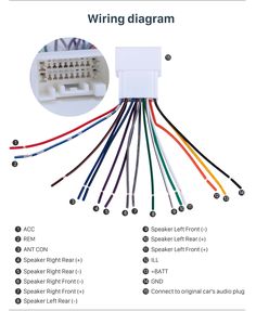 the wiring diagram for an electrical device with wires and connectors attached to each other