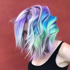 Hair Color Vivid, Hair Colour Ideas, Colour Ideas, Hair Dye Colors, Rainbow Hair, Cool Hair Color, Crazy Hair