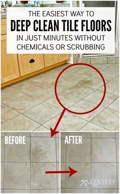 how to clean tile floors in just minutes without chemicals or scrubbing