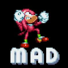 an old school video game character with the word mad