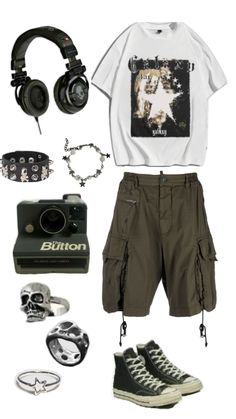 Outfit aesthetic para ambos géneros que algunos padres no dejarán usar  porque creen que es de cholos Supernatural Aesthetic Outfit, Outfit Ideas Masc, Outfits For Ocs, Goblin Core Aesthetic Outfits, Grunge Boy Style, Dad Fits, Gay Outfits, Creating Outfits, Punk Style Outfits