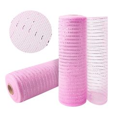 PRICES MAY VARY. 🎀【Color】Pink with pink foil wire( Multi as shown on picture） 🎀【Package includes】2 Rolls deco mesh are both 10 yards(10 inches wide x 30 feet long per roll) 🎀【Easy to DIY】Poly deco mesh is perfect for making Valentine's🎀,suitable for 🎃 halloween ribbon for wreaths,🎄christmas trees decor, Easter decor,gift baskets,🎁gift wrapping,floral🎉 🎀【Material】Poly mesh is made by polypropylene and metallic foil wire.The mesh ribbon is lightweight and can bestretched, twisted,shaped a Diy Floral Decor, Decoration Christmas Tree, Metallic Mesh, Deco Mesh Ribbon, Gift Wrap Ribbon, Wreaths Christmas, Pink Foil, Halloween Ribbon, Gift Wrapping Bows