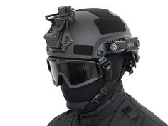 Futuristic Helmets, Army Armor, Futuristic Helmet, Night Vision Goggles, Tactical Accessories, Velcro Tape, Spec Ops, Tactical Equipment