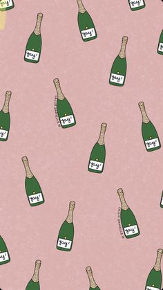 several bottles of champagne are on a pink background with the words you've got