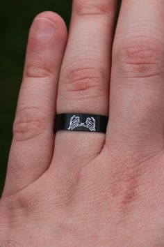 This elegant double skeleton pinky promise ring is built to last, crafted from resilient black stainless steel. Perfect for couples or best friends seeking a meaningful sign of their connection, this ring is sure to become a treasured reminder of their bond. Durable and damage-resistant, this symbolic piece is crafted from strong black stainless steel--a token that will stand the test of time. Product Details: Materials: Black Stainless Steel Color: Black Size: 6mm You will receive one hand-stam Black Open Couple Rings As Gift, Personalized Black Stainless Steel Rings, Black Stainless Steel Couple Rings For Promise, Black Stainless Steel Promise Jewelry, Black Couples Rings For Gifts, Black Couples Rings For Gift, Black Stainless Steel Open Ring Jewelry, Adjustable Black Couple Rings For Gift, Black Stainless Steel Open Ring