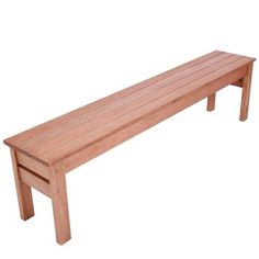 a wooden bench sitting on top of a white background