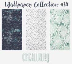 the wallpaper collection 4 is shown in three different colors