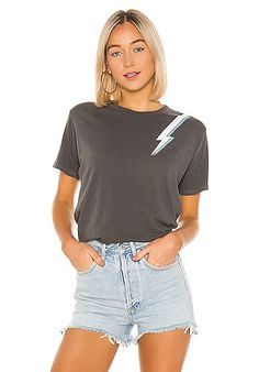 Wardrobe Necessities, Flowy Jumpsuit, Rebecca James, Create Outfits, Boyfriend Tee, Revolve Clothing, Vintage Style Outfits, Lightning Bolt, Casual Tee