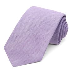 Purple textured linen narrow tie