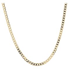 Material: 14K yellow gold Dimensions: necklace measures 20-inches in length Weight: 8.88 grams Luxury Yellow Chain Necklace Gift, Luxury Yellow Gold Chain Necklace, Luxury Yellow Gold Cubic Zirconia Chain Necklace, Luxury Yellow Gold Chain Necklace For Party, Gold Cuban Link Chain, Cuban Link Chain Necklaces, Link Chain Necklace, Cuban Link Chain, Cuban Link