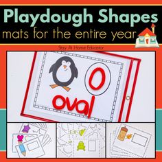 playdough shapes mats for the entire year with penguin and penguin - shaped letters