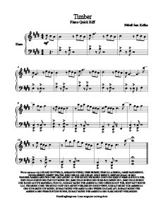 sheet music with the words timber carry leaf