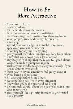 How To Be The Most Attractive Person, Building A Better Life Quotes, Steps To Bettering Yourself, Improving Self Confidence, How To Be More Self Confident, How To Be Bubbly Person, Confidence Glow Up, How To Be A Positive Person, How To Self Improve