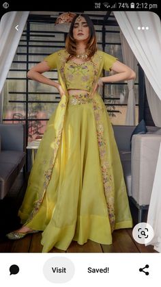 Haldi Outfits Unique, Lemon Colour Lehenga, New Model Dresses For Women Traditional, Simple Lehenga Designs For Wedding, Gown For Haldi Function, Outfit Ideas For Bridesmaids Indian, Birthday Outfit Indian Women, Lehenga With Jacket Style, Haldi Mehandi Dress