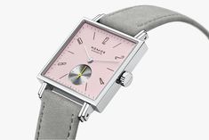 Tetra – Die Wildentschlossene — NOMOS Glashütte Luxury Pink Watches With Rectangular Dial, Luxury Pink Watch With Rectangular Dial, Modern Rectangular Chronometer Watch, Classic Pink Watches With Rectangular Dial, Classic Pink Watch With Rectangular Dial, Elegant Pink Rectangular Watch, Elegant Pink Rectangular Watches, Modern Rectangular Watches With Date Indicator, Classic Pink Watch For Formal Occasions