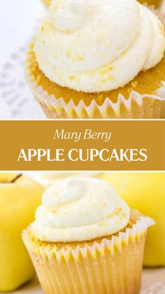 Mary Berry Apple Cupcakes Mary Berry Cake Recipes, Apple Cupcakes Recipe, Marry Berry Recipes, Berry Cakes, Cinnamon Desserts, Apple Cupcakes