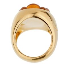 Luxury Gold Topaz Ring, Formal Orange Cabochon Ring, Luxury Yellow Gold Signet Ring With Cabochon, Luxury Yellow Gold Cabochon Signet Ring, Modern Gold Signet Ring With Cabochon, Luxury Amber Rings For Formal Occasions, Luxury Gold Topaz Ring With Polished Finish, Modern Gold Topaz Ring, Hallmarked, Timeless Yellow Gold Topaz Ring With Polished Finish