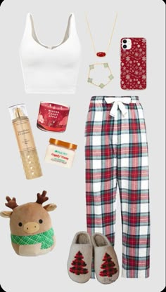 Christmas Outfit Pjs, Xmas Fits, Preppy Christmas Outfit, Cozy Christmas Outfit, Christmas Fashion Outfits, Christmas Outfit Inspiration, Cute Christmas Ideas, Comfy Outfits Winter, Christmas Fits