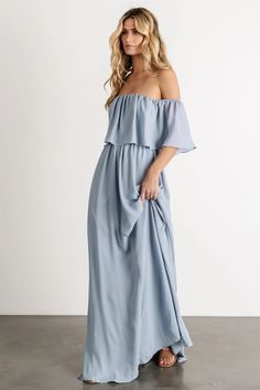 Diana Off Shoulder Maxi Dress | Light Blue | Baltic Born Light Blue Maternity Dress, Light Blue Maxi Dress, Blue Maternity Dress, Flowy Midi Dress, Dress Light Blue, Dress Off Shoulder, Off Shoulder Maxi Dress, Off Shoulder Fashion, Pregnancy Maxi Dress