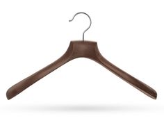 a wooden hanger on a white background