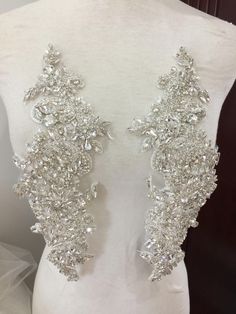 Premium full rhonestone beaded crystal Bridal Belt with clear crystal rhinestone design , all hand sewn to tulle . you can use it for wedding belt, bridal sash, wedding gown straps , haute couture designs . Size is about 11 x 31 cm my shop link: http://www.etsy.com/shop/lacetime ------------------------------------------------------ ---------------------------------------------------------------- ---------------------------------------------------------------------------- ----------------------- Embellished Crystal Bridal Belt In Silver, White Crystal Bridal Belt With Rhinestones, White Crystal Bridal Accessories With Rhinestones, Crystal Bridal Accessories For Wedding, Crystal Bridal Belt With Rhinestones, Bridal Brooch Bouquet, Denim And Diamonds, Blue Glassware, Wedding Belt