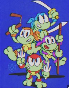 an image of cartoon characters with swords