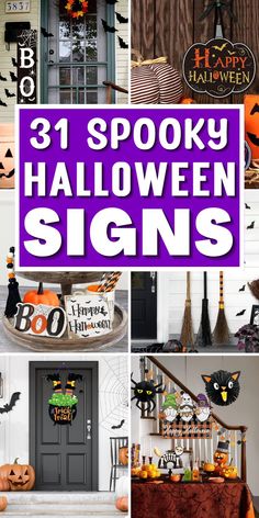 Add spooky charm to your Halloween decor with our collection of Halloween signs! These Halloween wood signs will give your Halloween door decorations a bewitching touch. Create eerie Halloween front door decorations with our Halloween door hangers and cute funny Halloween sign ideas. From pumpkin signs, bat signs, ghost signs to witch signs, and there are tons of Halloween signs and sayings to explore. Explore our collection of Halloween home decorations and bring out the spirit of the season. Halloween Sign Ideas, Halloween Signs And Sayings, Wall Signs Diy, Diy Halloween Porch, Signs And Sayings, Halloween Home Decorations, Pumpkin Signs, Happy Holloween, Halloween Entryway