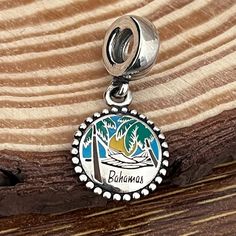 Bahamas Beach Coconut Trees Charm Fit Pandora Bracelet S925 Sterling Silver Dangle Charm Brand New Nerve Use Travel Souvenir With Gift Box Fast Shipping Adjustable Silver Jewelry For Vacation, Silver Beaded Jewelry For Beach, Silver Jewelry For Vacation, Sterling Silver Bracelets For Beach, Nickel Free Silver Jewelry For Vacation, Nickel-free Silver Jewelry For Vacation, Nickel-free Sterling Silver Bracelets For The Beach, Travel Pandora, Pandora Travel Charms