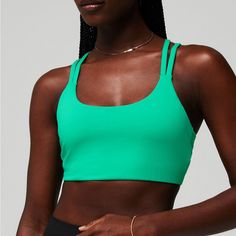 Strappy Racerback Sports Bra By Fabletics. Lucky Green Color. Size Xxl-1x Green 4-way Stretch Sports Bra, Casual Strappy Back Sports Bra For Gym, Casual Strappy Back Sports Bra For Yoga, Casual Yoga Activewear With Strappy Back, Sporty Strappy Back Activewear For Pilates, Green Sports Bra With Adjustable Straps For Yoga, Green Yoga Sports Bra With Adjustable Straps, Sporty Green Activewear With Built-in Bra, Strappy Back Sportswear For Workout