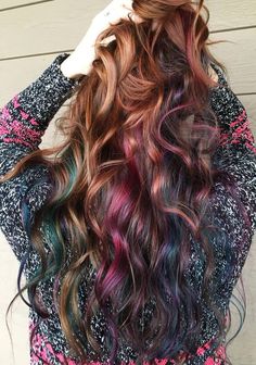 Green Balayage, Balayage Hair Color Ideas, Auburn Balayage, Sunset Hair, Balayage Hair Color, Balayage Blond, Auburn Red, Peekaboo Hair, Rainbow Hair Color