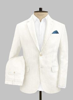 Make a style statement with our elegant and sophisticated suit that will surely add a touch of luxury to your daily wardrobe. Our Campari Cream Linen Suit is tailored using only the finest linen fabric with a solid texture and a stunning cream shade that will elevate your overall appearance. With its unique ability to Beige Linen Suit, Bespoke Jacket, Grey Wool Suit, Tweed Sport Coat, Light Blue Jacket, Smith Wedding, Solid Texture, Big Men Fashion, Smart Casual Wear