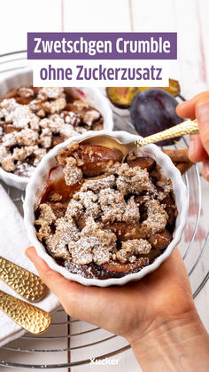 a person is holding a bowl of food