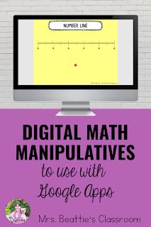 a computer screen with the words digital math manipulaties to use with google apps