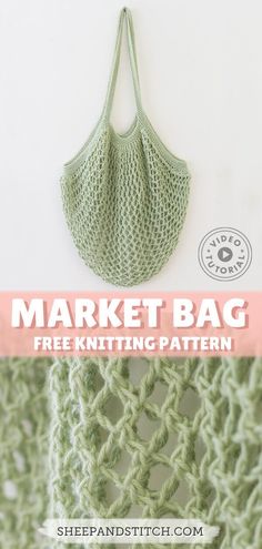 the market bag is free knitting pattern and it's perfect for beginners to crochet