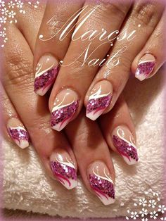 French Nail Design With Glitter. There are any references about French Nail Design With Glitter in here. you can look below. I hope this article about French Nail Design With Glitter can be useful for you. Please remember that this article is for reference purposes only. #french #nail #design #with #glitter Anc Nails, Glitter French Nails, Berry Nails, Glitter Tip Nails, Glitter French Tips, Nail Tip Designs, Natural Nail Art, Glitter Manicure, Chrome Nail Art