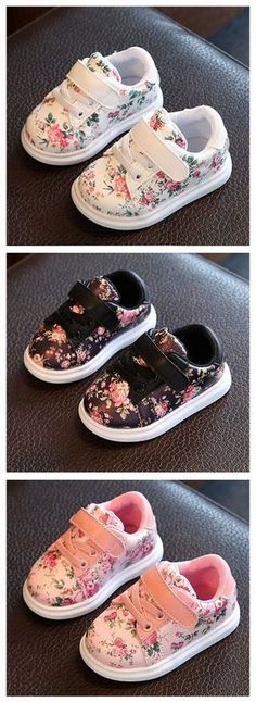 These Floral Sneakers for Baby Girls will dress up any casual outfit, thanks to their all-over print. The shoes come with a lace-up design with a velcro closure to keep the shoes secure on your baby�s feet. Padding on the heel top provides comfort, along Floral Sneakers, Baby Sneakers, Everything Baby, Baby Boy Shoes, Trendy Baby, Funny Baby, Dresses Kids Girl, Girls Sneakers