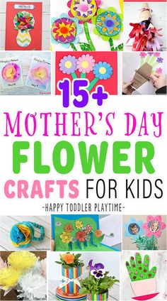 mother's day flower crafts for kids that are easy to make and perfect for the whole family