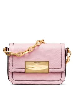 light pink leather lizard-skin effect engraved logo signature Diamond plaque contrasting trim detachable chain-link top handle adjustable detachable shoulder strap foldover top main compartment internal slip pocket internal logo plaque contrast lining gold-tone hardware Jimmy Choos, Lizard Print, Monk Strap Shoes, Diamond Cross, Engraved Logo, Monk Strap, Mens Fragrance, Hand Bags, Color Rosa