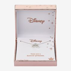 Included: 1 Necklace(s)Features: In A Gift Box, AdjustableCharacter: Disney PrincessJewelry Closure: Spring Ring ClaspLink Construction: SemisolidShape: CrownStone Cut: RoundStone Millimeter Measurement: 1.2 Mm WidthMetal Color: Silver ToneChain Length: 16 InchChain Width: 1 MillimetersExtender Length: 2 InchPendant Length: 12.8mmPendant Width: 17.5mmChain Construction: CableCare: Wipe CleanStone Type: 6 CrystalMetal: Pure Silver Over BrassNecklace Type: Pendant NecklacesPendant & Charms Type: P Beautiful Disney Princess, Crown Pendant Necklace, Rose Gold Gifts, Crown Pendant, Gold Gift Boxes, Disney Classics, Disney Lover, Princess Crown, Disney Jewelry