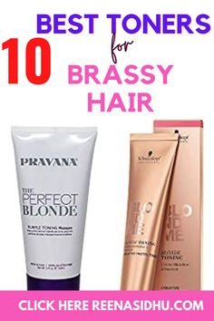 Best Toners for Brassy Hair. Here you will find best hair toners to fix brassy hair. #brassy brunette hair #brassy blonde hair #brassy hair #fix brassy hair #toning brassy hair Brassy Brunette, Hair Toning, Brassy Blonde Hair, Shimmer Lights Shampoo, Brassy Blonde