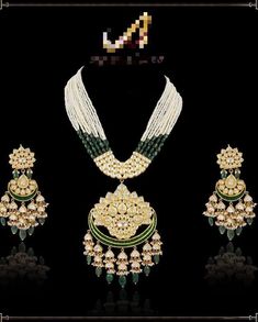 Gold Plated Crsytal Stones Necklace Set Bride Accessories Jewelry, Nameera By Farooq, Fall Wedding Jewelry, Gold Enamel Jewelry, Kundan Jewellery Bridal, Bride Jewelry Set, Rani Haar, Bead Collection, Stone Necklace Set