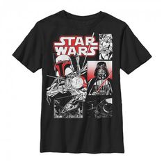 a star wars t - shirt with images of darth vader and stormtrooper