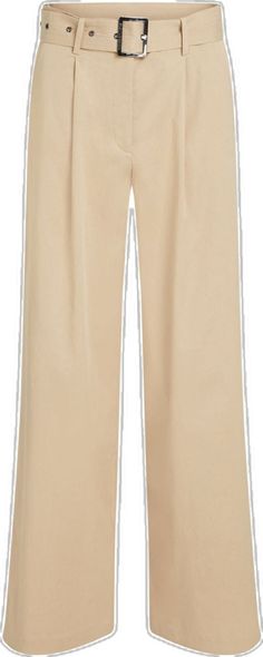 Chic Beige Wide-leg Culottes, Beige Wide Leg Pants With Belt Loops, Belted Beige Trousers, Beige Wide Leg Culottes For Workwear, Neutral Wide Leg Bottoms With Belt Loops, Beige Paperbag Waist Bottoms With Belt Loops, Beige Belted Wide Leg Bottoms, Beige Wide Leg Belted Bottoms, Belted Beige Wide Leg Bottoms