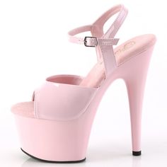 7" High Heel, 2 3/4" Platform Barbiecore Shoes. Peep Toe Front And Adjustable Strap. Styles: Barbie Dance Stripper Drag Dragqueen Dancing Clubbing Roda-709 Barbie Dance, Platform High Heel Shoes, Platform High Heels, Heel Shoes, Girls Shoes, High Heel Shoes, Heeled Mules, High Heel, Mule Shoe