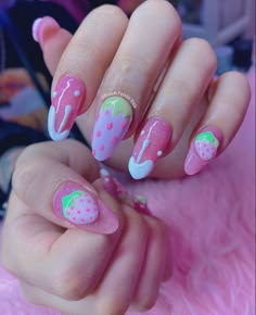 Kirby Nails, Super Cute Nails, Pink Acrylic Nails