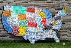 the united states is made out of license plates