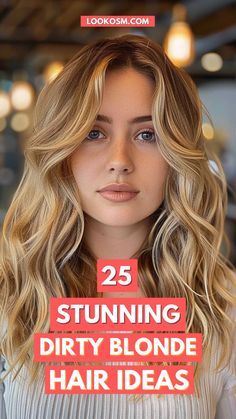 Charm and Grace: 25 Stunning Hair Ideas for Dirty Blonde in 2024 Different Shades Of Blonde Balayage, Neutral Blonde Hair Highlights, All Over Beige Blonde Hair Color, Hair Color For Damaged Hair, Golden Blonde Hair Styles, Highlights For Sandy Blonde Hair, Single Process Hair Color Blondes, Summer Dirty Blonde Hair, Amber Hair With Blonde Highlights