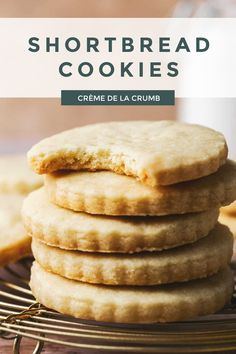 shortbread cookies stacked on top of each other